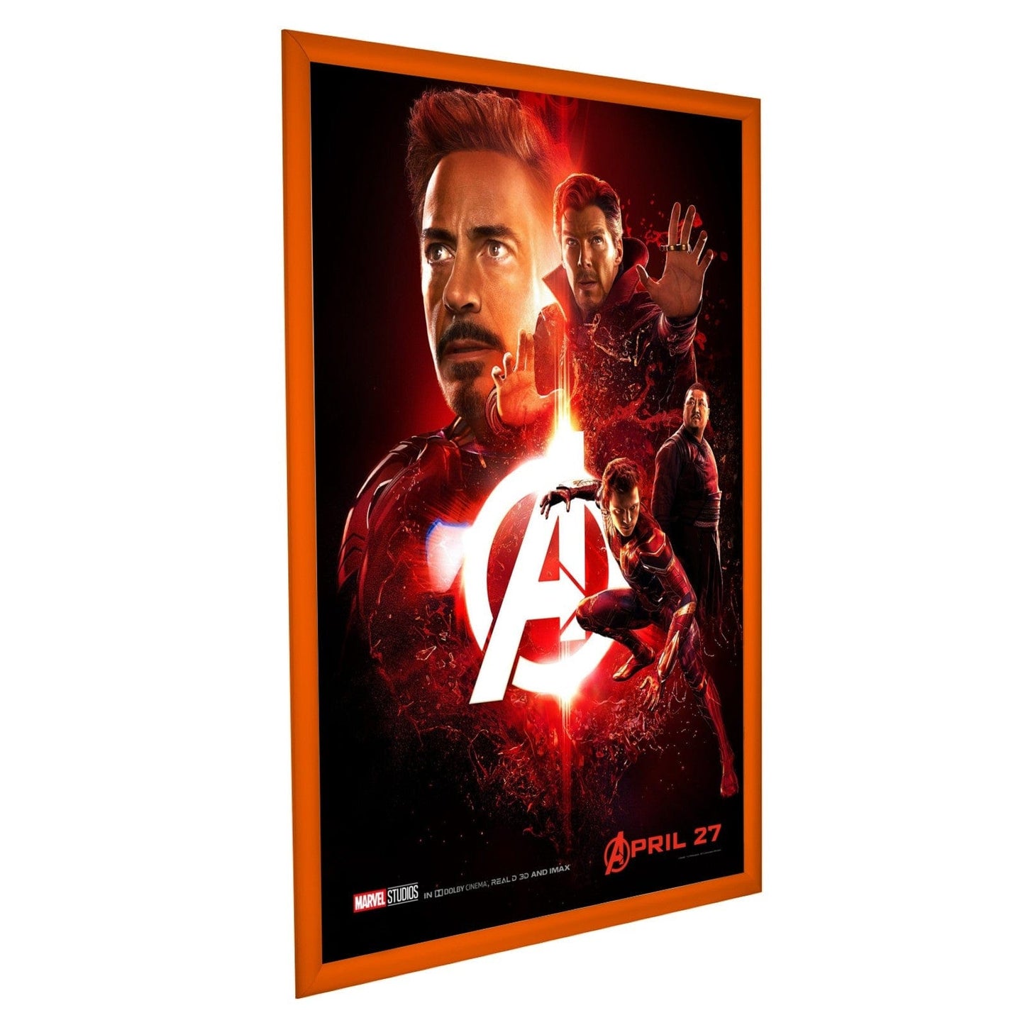 24x36 Orange SnapeZo® Snap Frame - 1.2" Profile - Snap Frames Direct