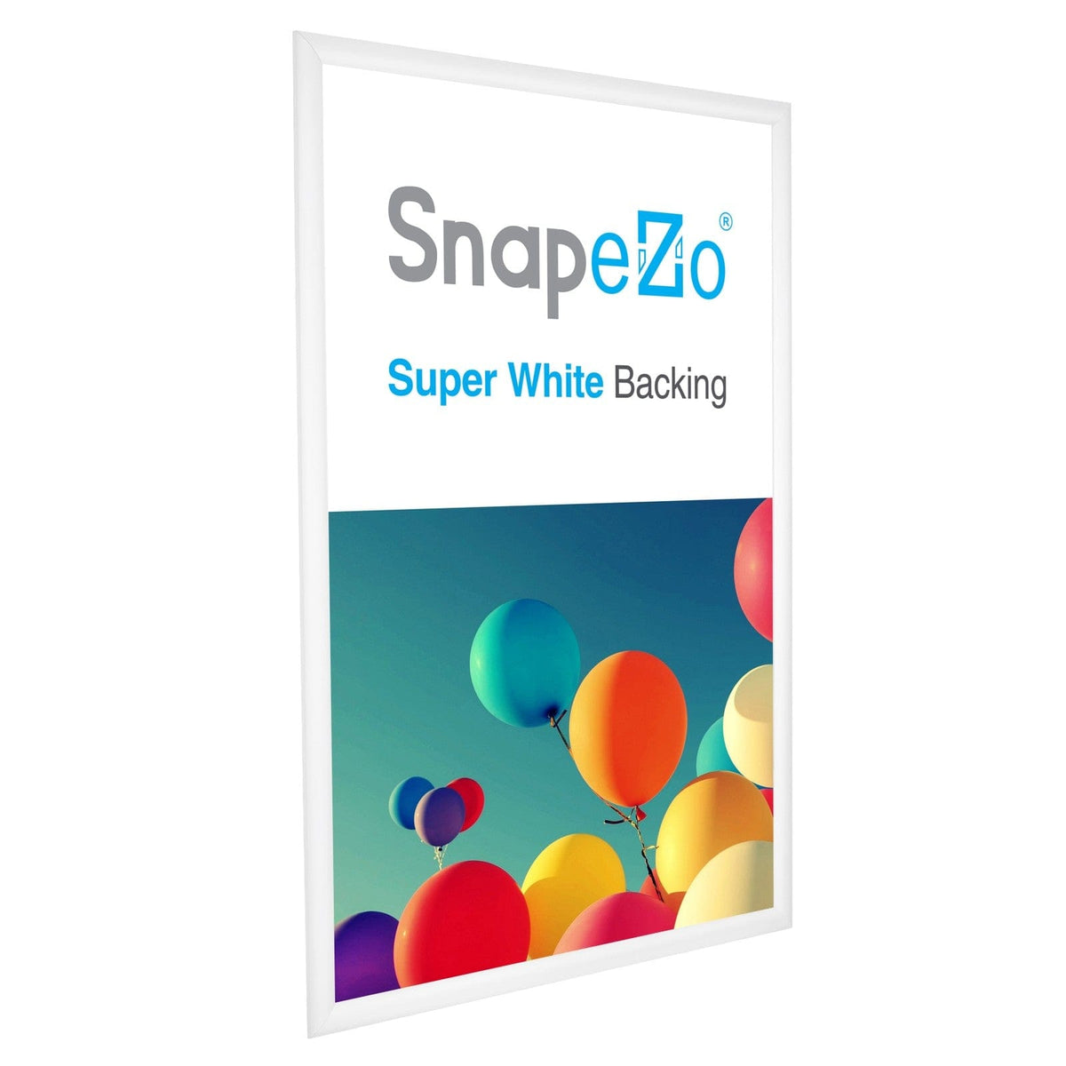 24x36 White Snapezo® Snap Frame 1.2" Profile Snap Frames Direct