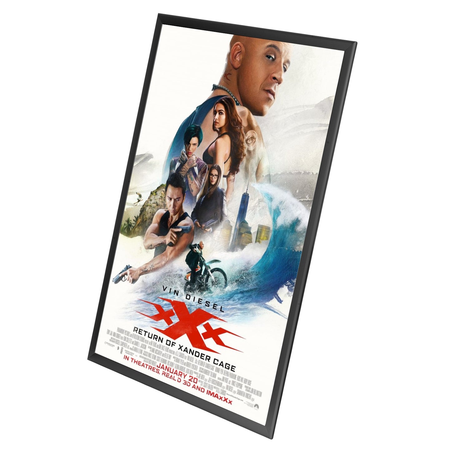 5 Case Pack of Black 24x36 Movie Poster Frame - 1.25" Profile