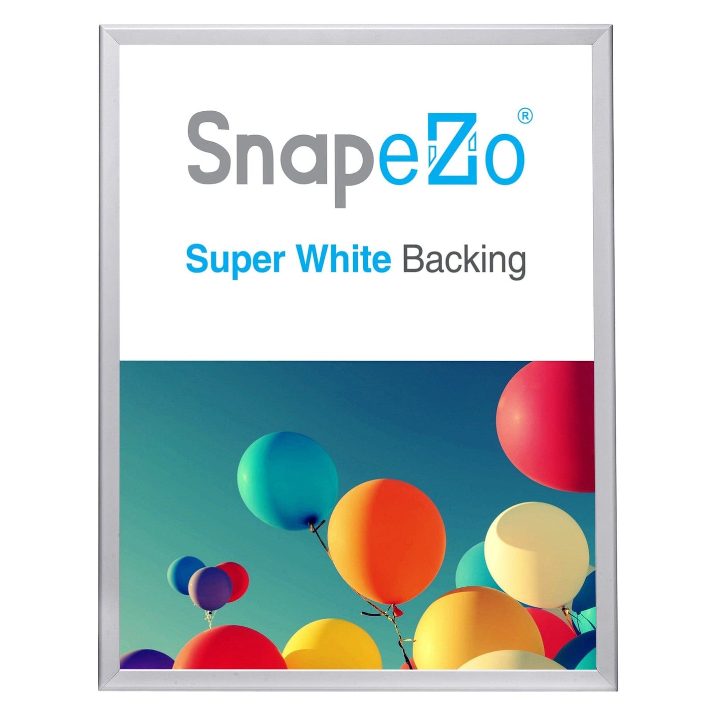 24x30 Silver SnapeZo® Poster Snap Frame 1.25" - Snap Frames Direct