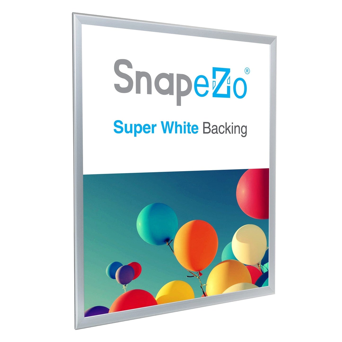24x30 Silver SnapeZo® Poster Snap Frame 1.25" - Snap Frames Direct