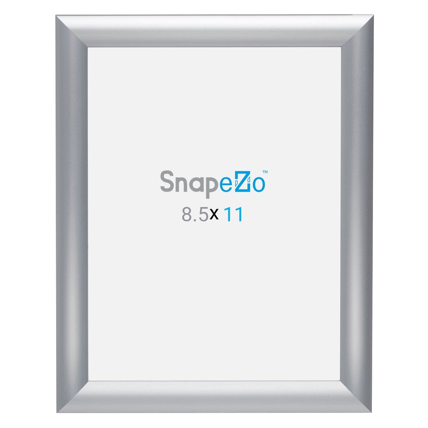 8.5x11 Silver SnapeZo® Poster Snap Frame 1" - Snap Frames Direct