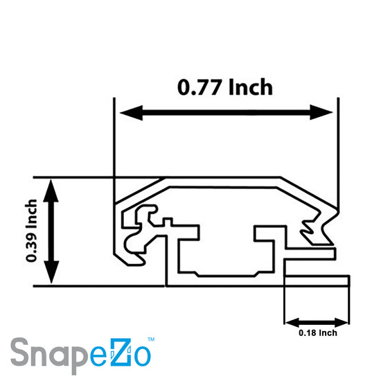 11x17 Silver Snapezo® Snap Frame - 0.8" Profile