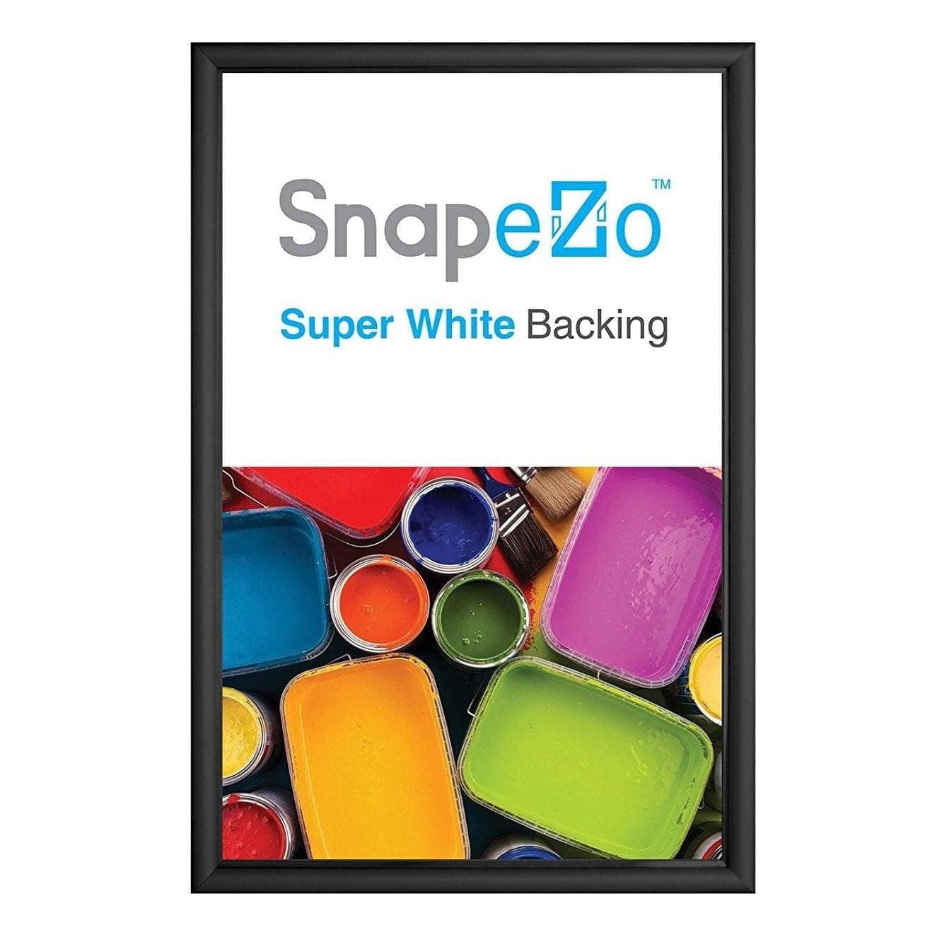8x24 Black Snapezo® Snap Frame - 1" Profile
