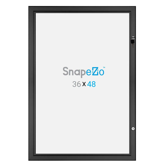 36x48 Black SnapeZo® Poster Case - 1.77" Profile - Snap Frames Direct