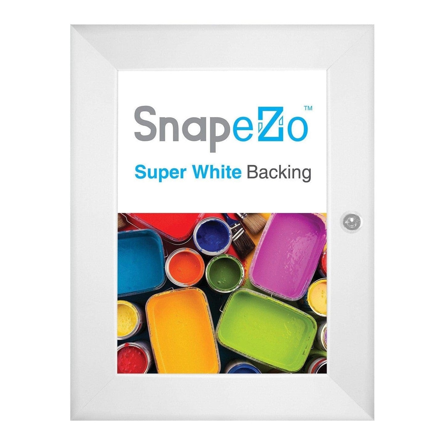 8.5x11 White SnapeZo® Poster Case - 1.77" Profile - Snap Frames Direct