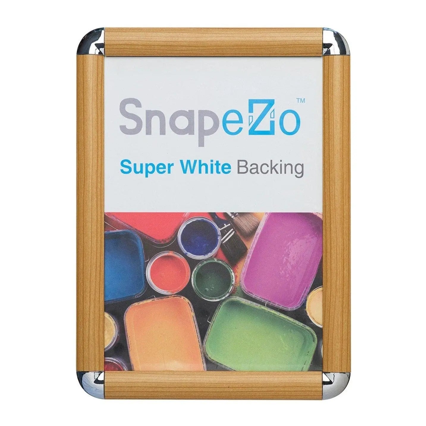 8.5x11 Light Wood SnapeZo® Round-Cornered - 1" Profile - Snap Frames Direct