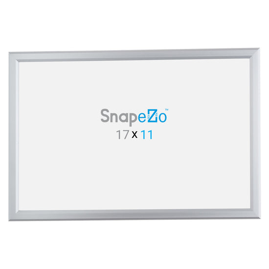 11x17 Silver Snapezo® Snap Frame - 0.8" Profile