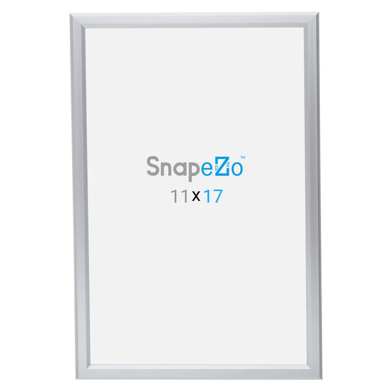 11x17 Silver Snapezo® Snap Frame - 0.8" Profile