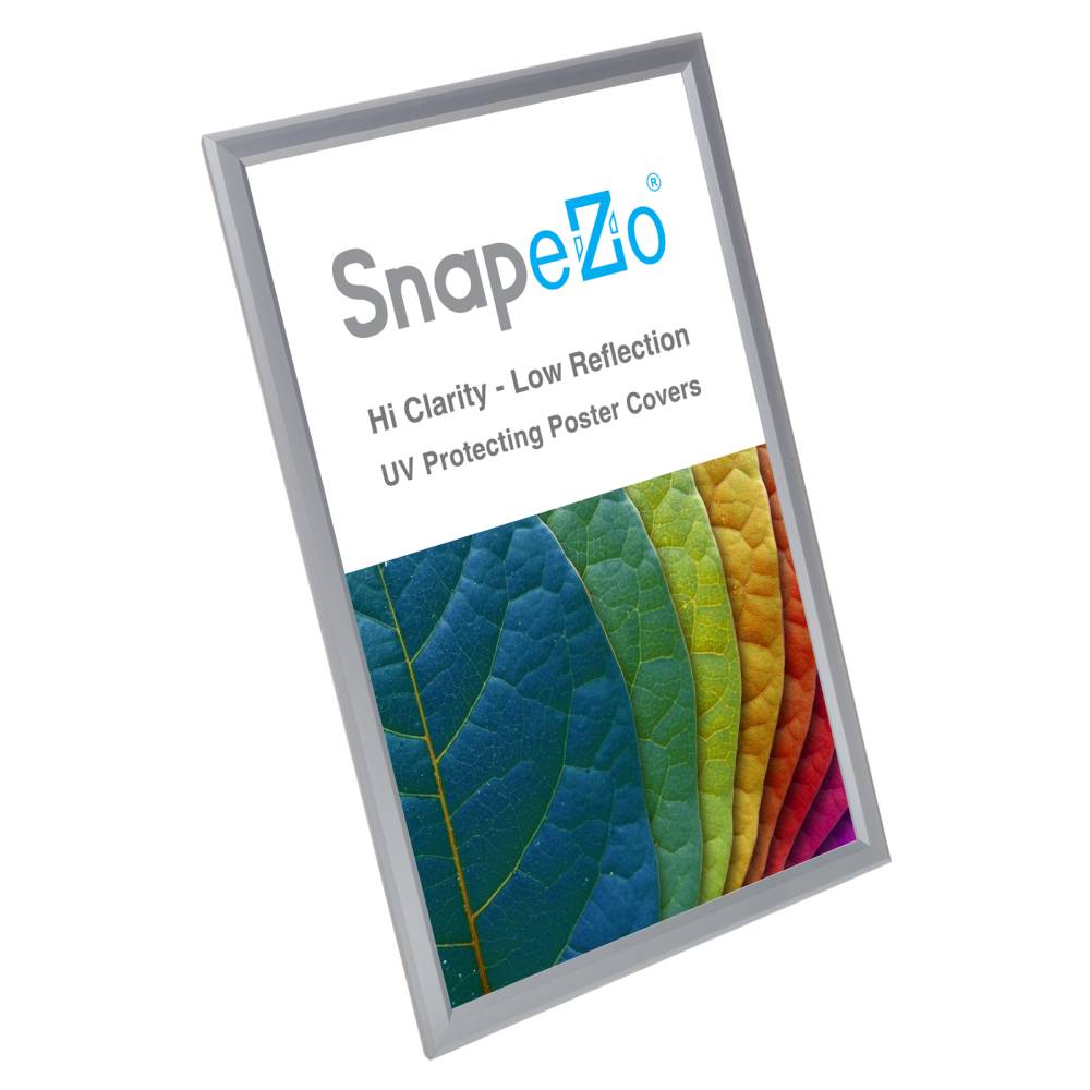 Snap Frame 12x18 Silver Snap Frame 0.8 Inch Profile – Snap Frames Direct
