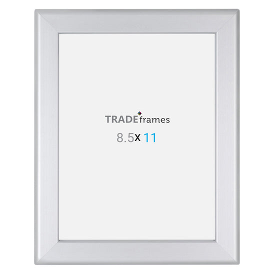 8.5x11 Inches Silver Snap Frame - 1.25" Profile - Snap Frames Direct