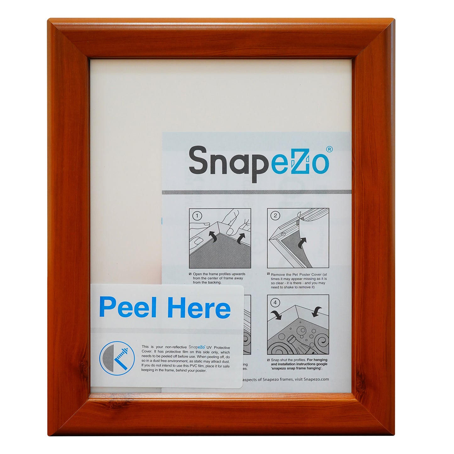 11x17 Wood Effect Diploma Frame 1.25 Inch Snapezo®