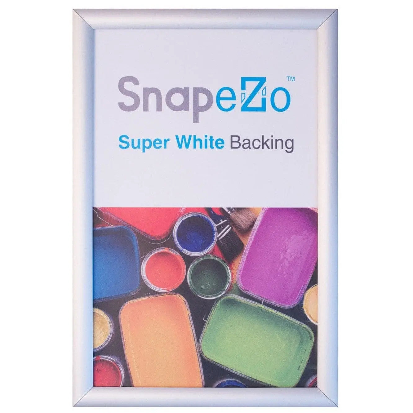 8.5x11 Silver SnapeZo® Weather Resistant - 1.38" Profile - Snap Frames Direct