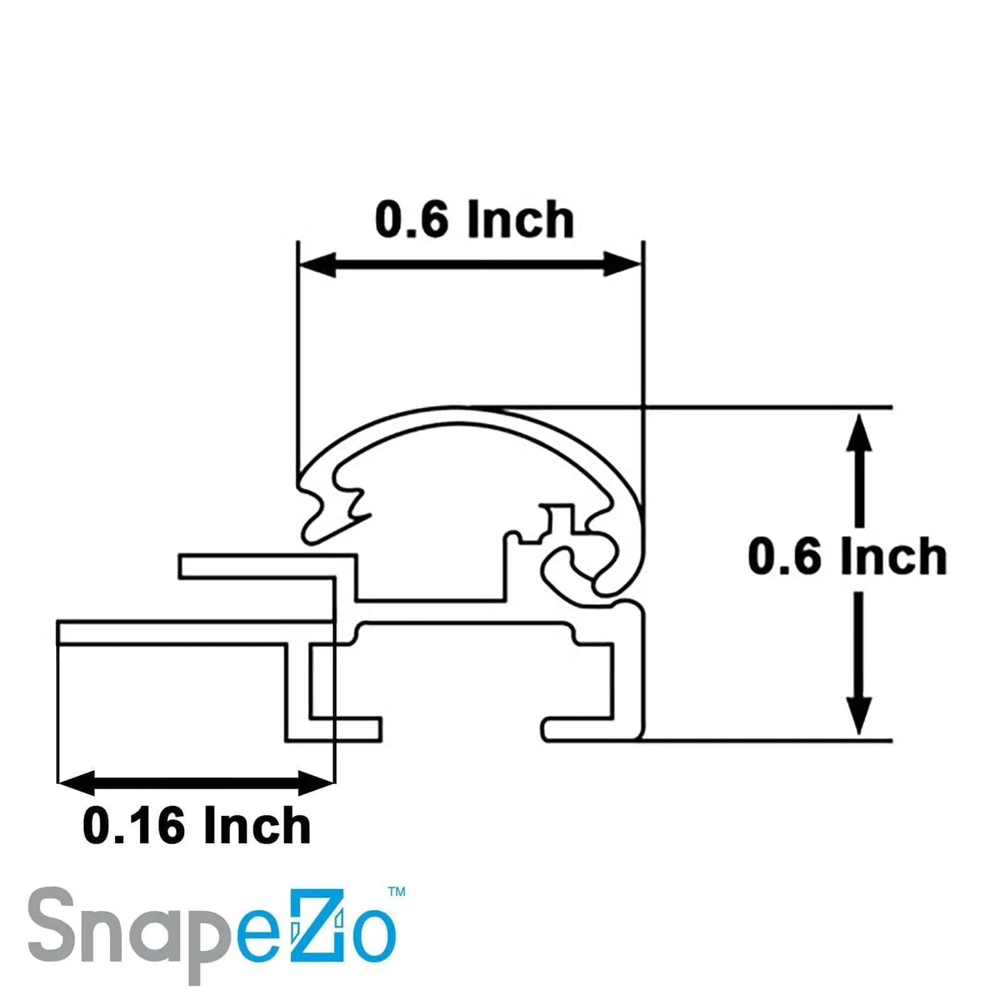 18x24 Black SnapeZo® Snap Frame - 0.6" Profile - Snap Frames Direct
