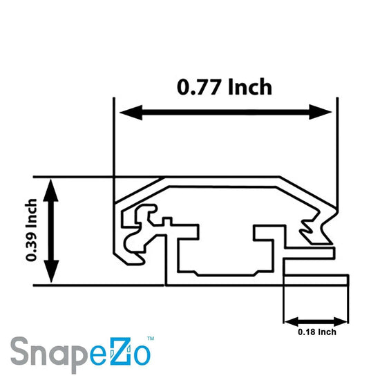 11x17 Black SnapeZo® Snap Frame - 0.8" Profile - Snap Frames Direct