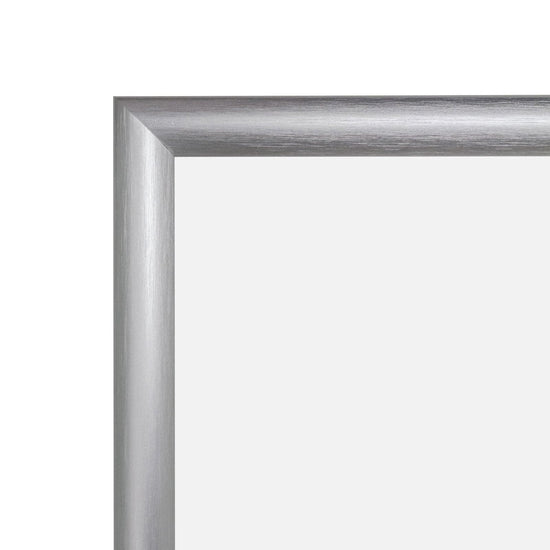 5x7 Brushed Silver SnapeZo® Snap Frame - 1" Profile - Snap Frames Direct