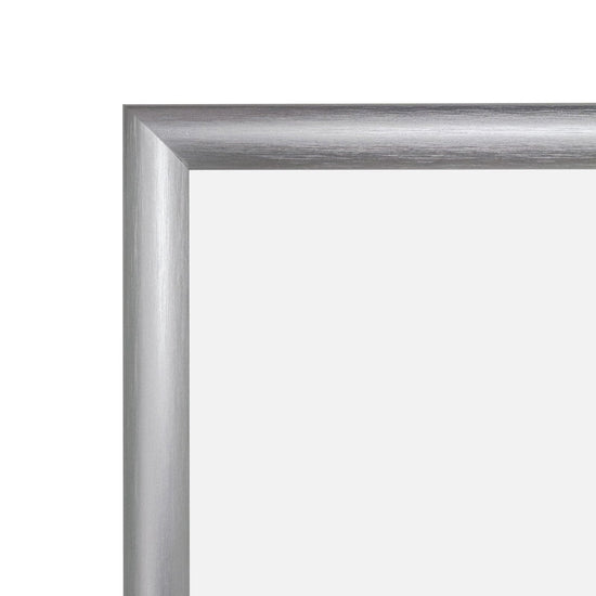 8x10 Brushed Silver SnapeZo® Snap Frame - 1" Profile - Snap Frames Direct