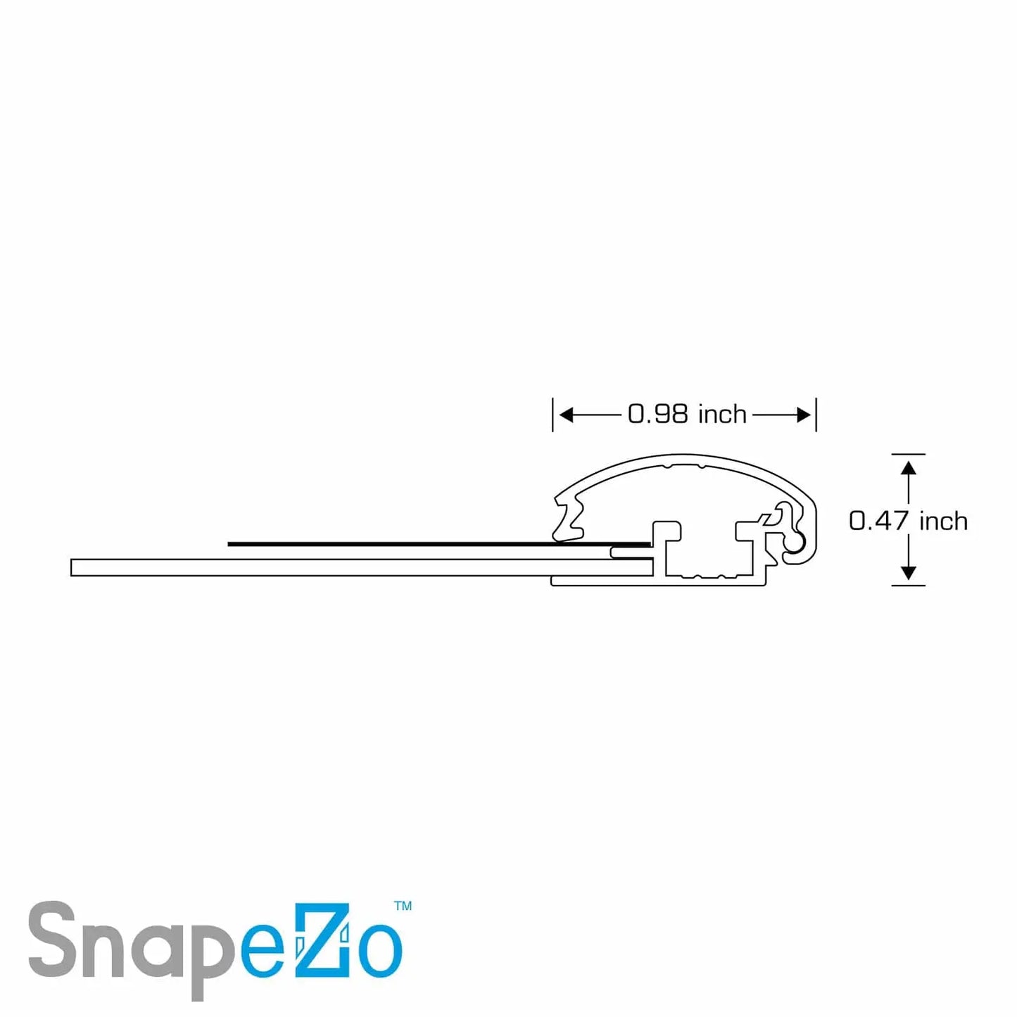 20x30 Blue SnapeZo® Snap Frame - 1" Profile - Snap Frames Direct