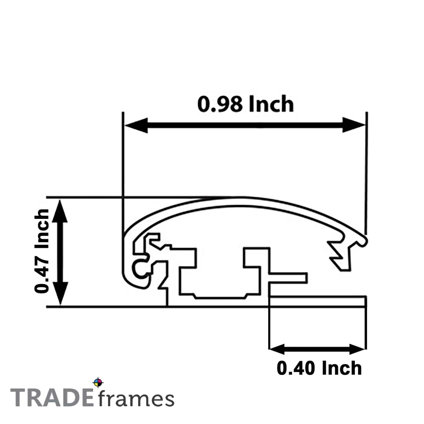 8.5x11 Gold TRADEframe Snap Frame - 1" Profile - Snap Frames Direct