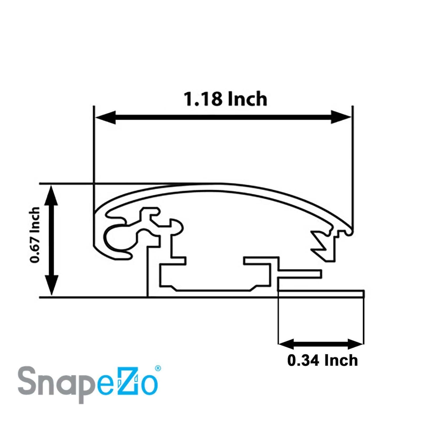 17x19 Blue SnapeZo® Snap Frame - 1.2" Profile - Snap Frames Direct