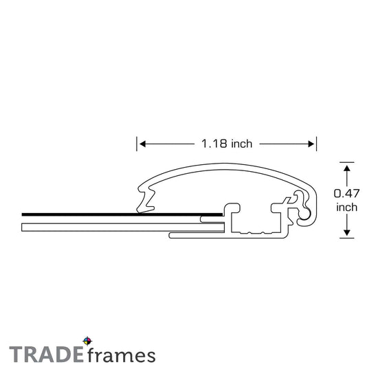 16x24 TRADEframe Black Snap Frame 16x24 - 1.2 inch profile - Snap Frames Direct