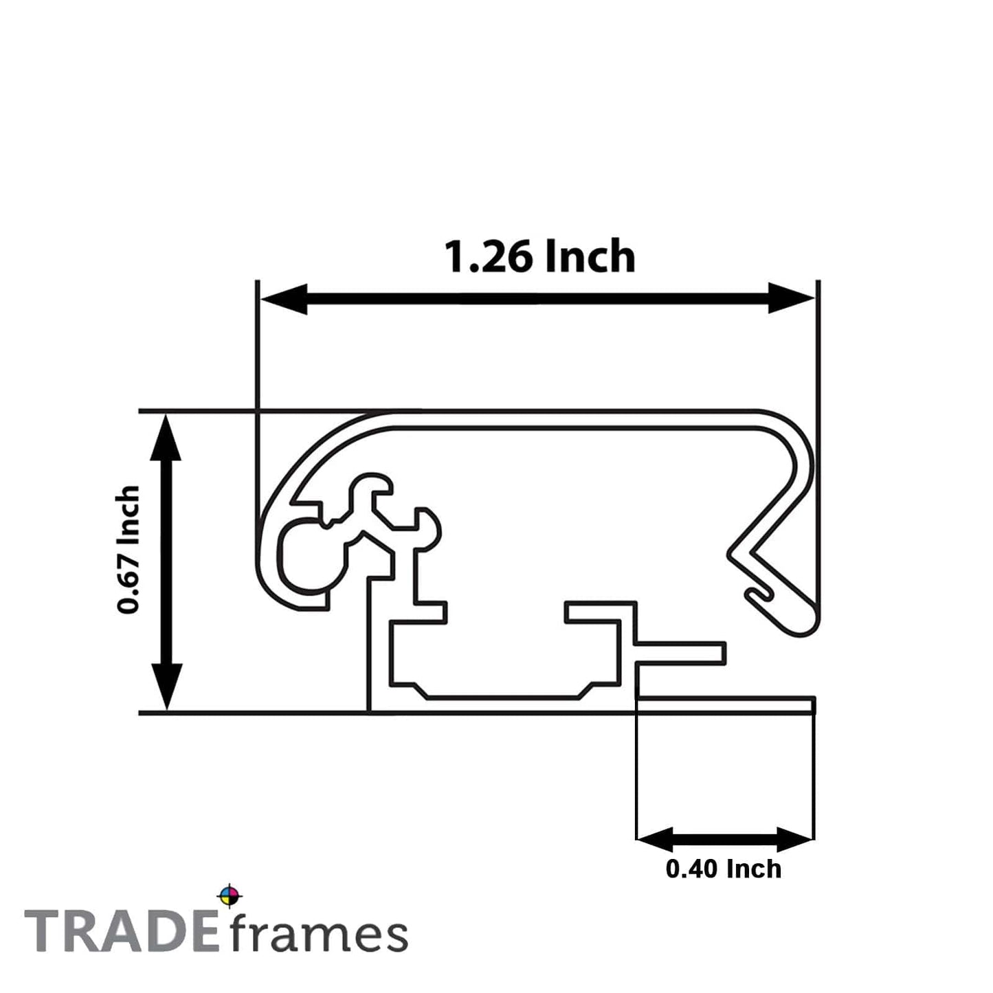 30x40  TRADEframe Gold Snap Frame 30x40 - 1.25 inch profile - Snap Frames Direct