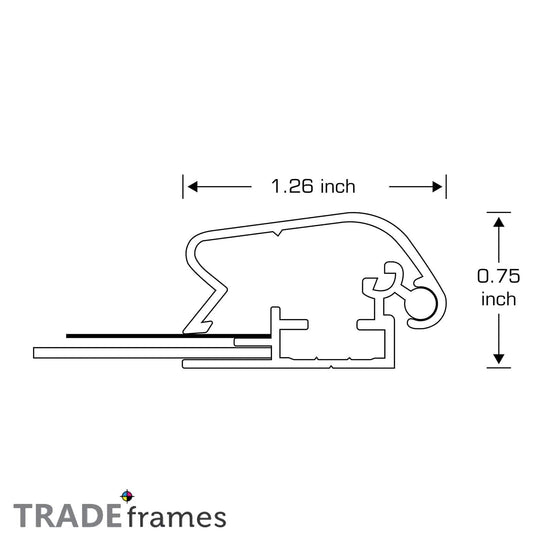 22x28  TRADEframe Blue Snap Frame 22x28 - 1.25 inch profile - Snap Frames Direct