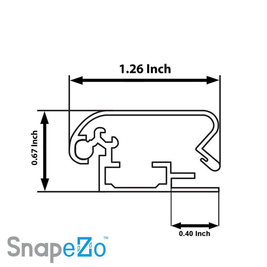 44x65 Silver SnapeZo® Self-Assembly Snap Frame - 1.25" Profile - Snap Frames Direct