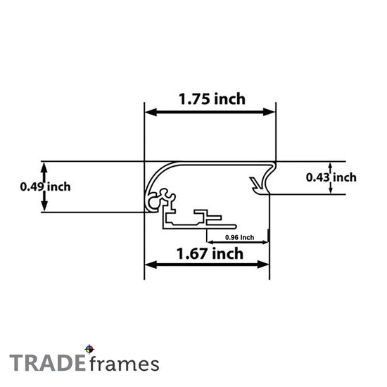 22x28 Black TRADEframe Snap Frame - 1.7" Profile - Snap Frames Direct