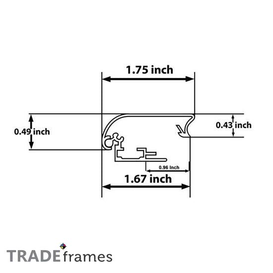22x28 Silver TRADEframe Snap Frame - 1.7" Profile - Snap Frames Direct