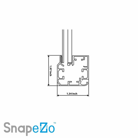 27x40 Silver SnapeZo® Poster Case - 1.77" Profile - Snap Frames Direct