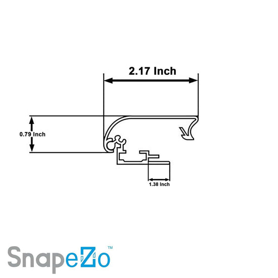 30x40 Silver SnapeZo® Snap Frame - 2.2" Profile - Snap Frames Direct