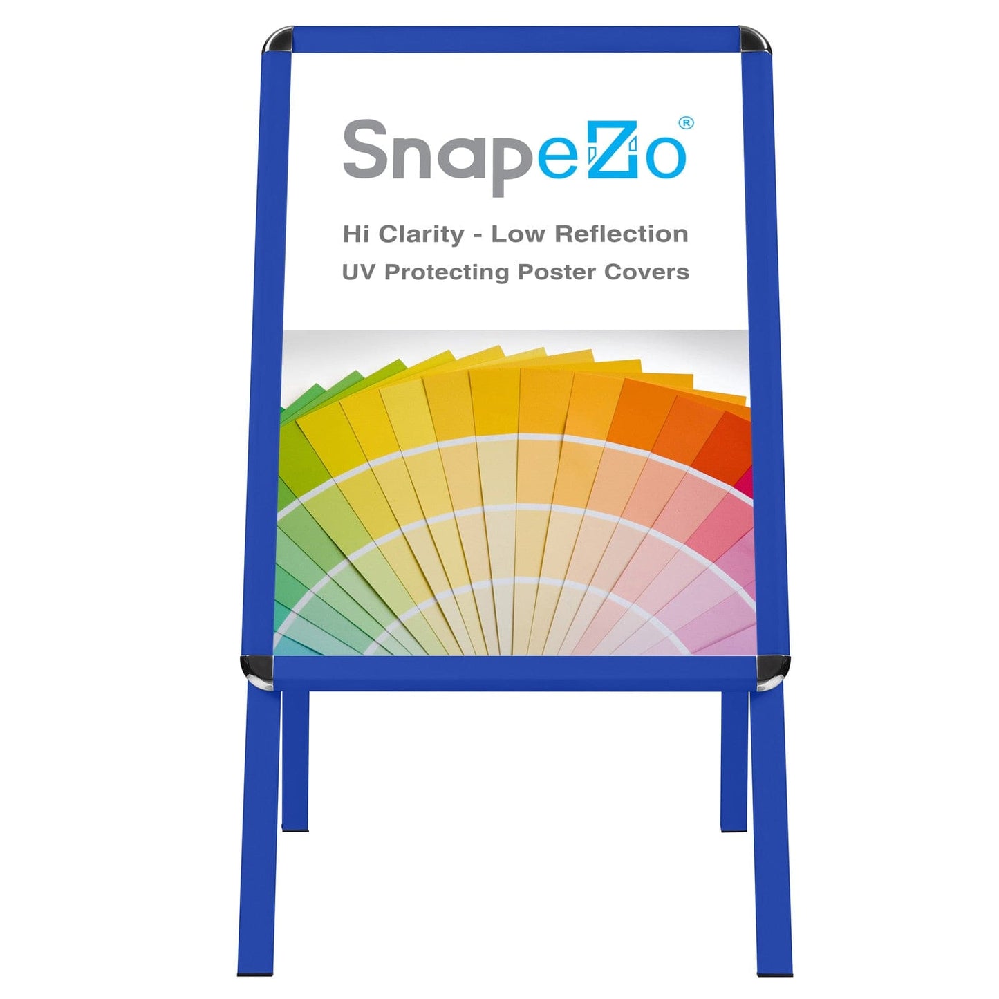 20x30 Blue SnapeZo® Sidewalk Sign - 1.25" Profile - Snap Frames Direct