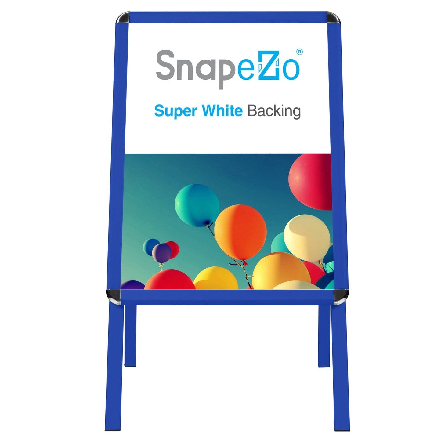18x24 Blue SnapeZo® Sidewalk Sign - 1.25" Profile - Snap Frames Direct
