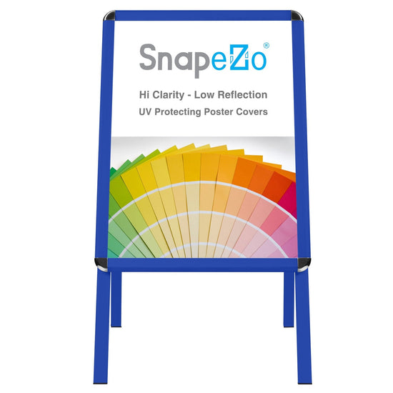 22x28 Blue SnapeZo® Sidewalk Sign - 1.25" Profile - Snap Frames Direct