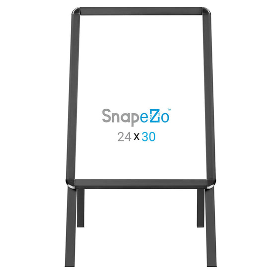 24x30 Black SnapeZo® Sidewalk Sign - 1.25" Profile - Snap Frames Direct