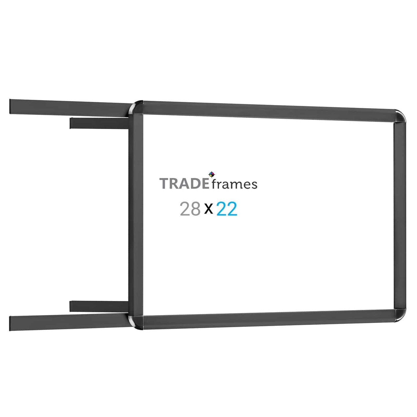 22x28 Black Sidewalk Sign - 1.25" Profile - Snap Frames Direct