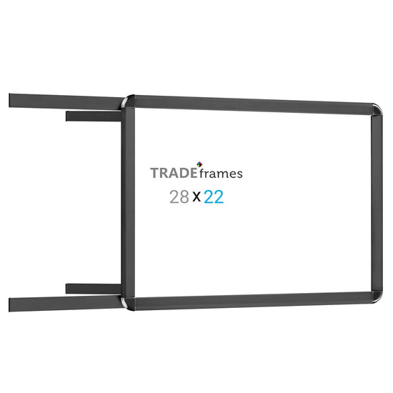 22x28 Black Sidewalk Sign - 1.25" Profile - Snap Frames Direct