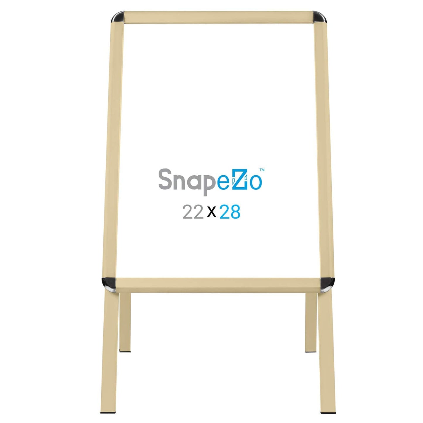 22x28 Gold SnapeZo® Sidewalk Sign - 1.25" Profile - Snap Frames Direct