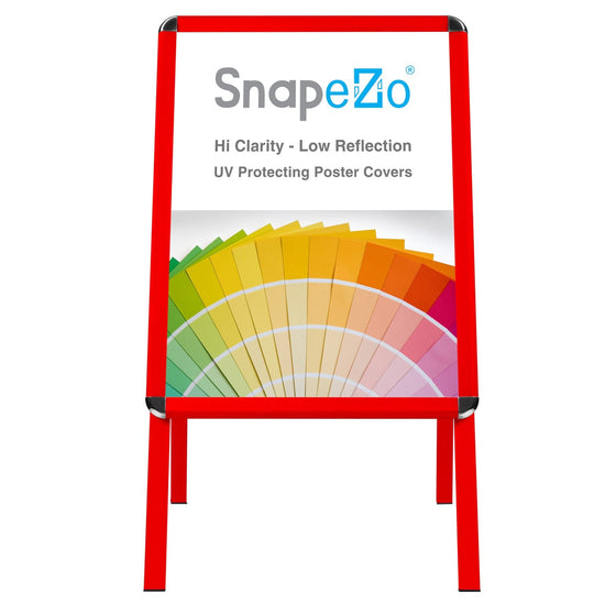 24x30 Red SnapeZo® Sidewalk Sign - 1.25" Profile - Snap Frames Direct