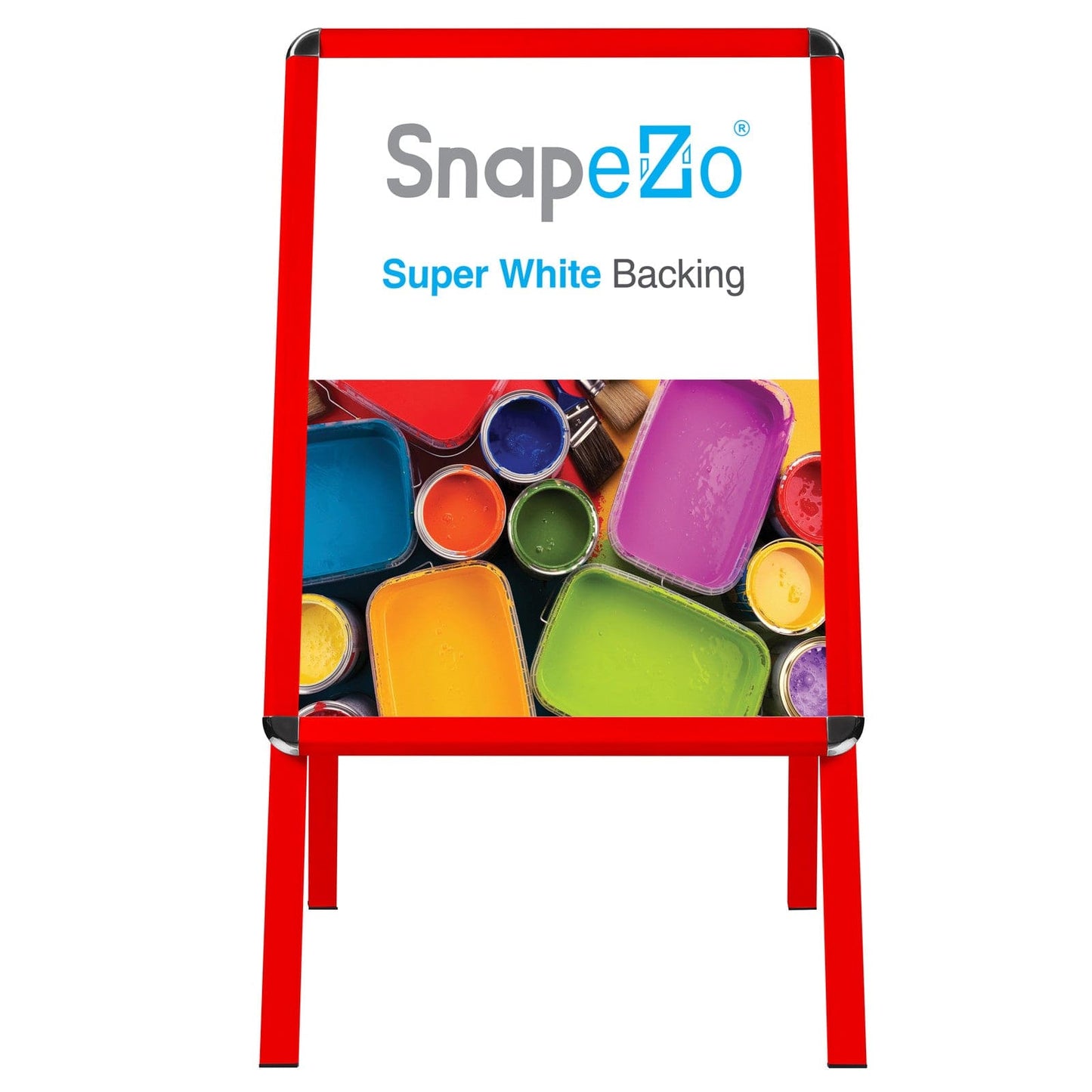 22x28 Red SnapeZo® Sidewalk Sign - 1.25" Profile - Snap Frames Direct