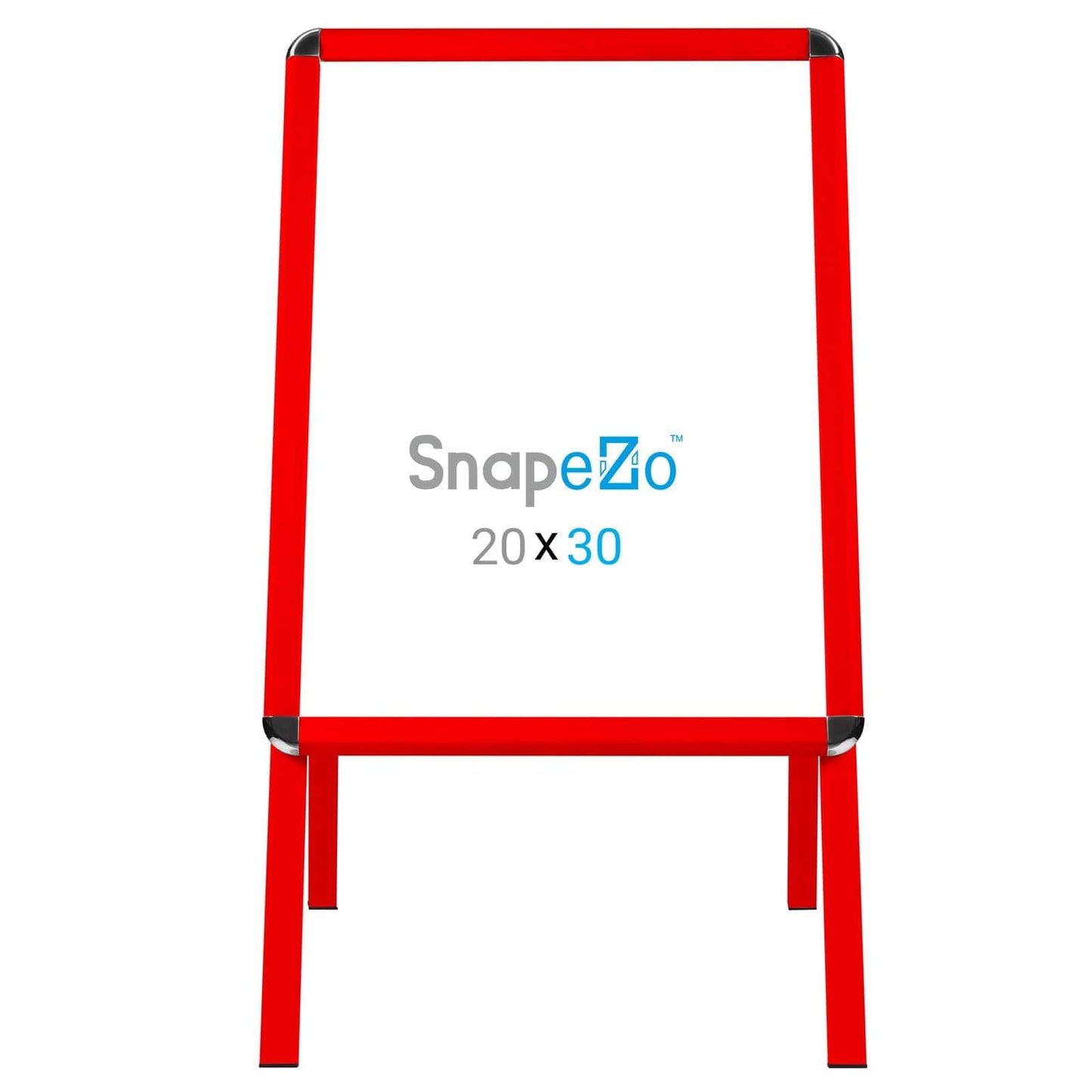 20x30 Red SnapeZo® Sidewalk Sign - 1.25" Profile - Snap Frames Direct