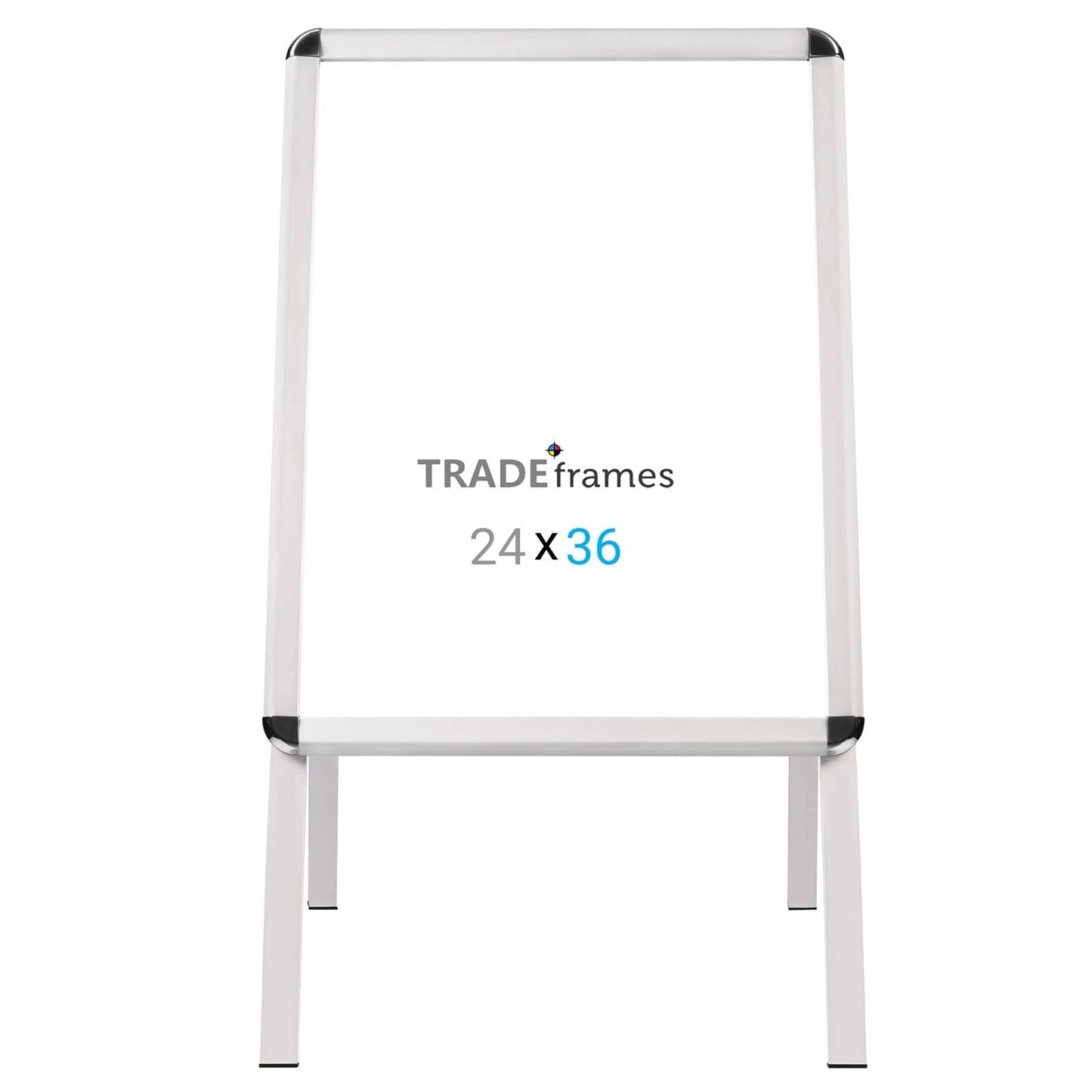 24x36 Silver TRADEframe Sidewalk Sign - 1.25" Profile - Snap Frames Direct