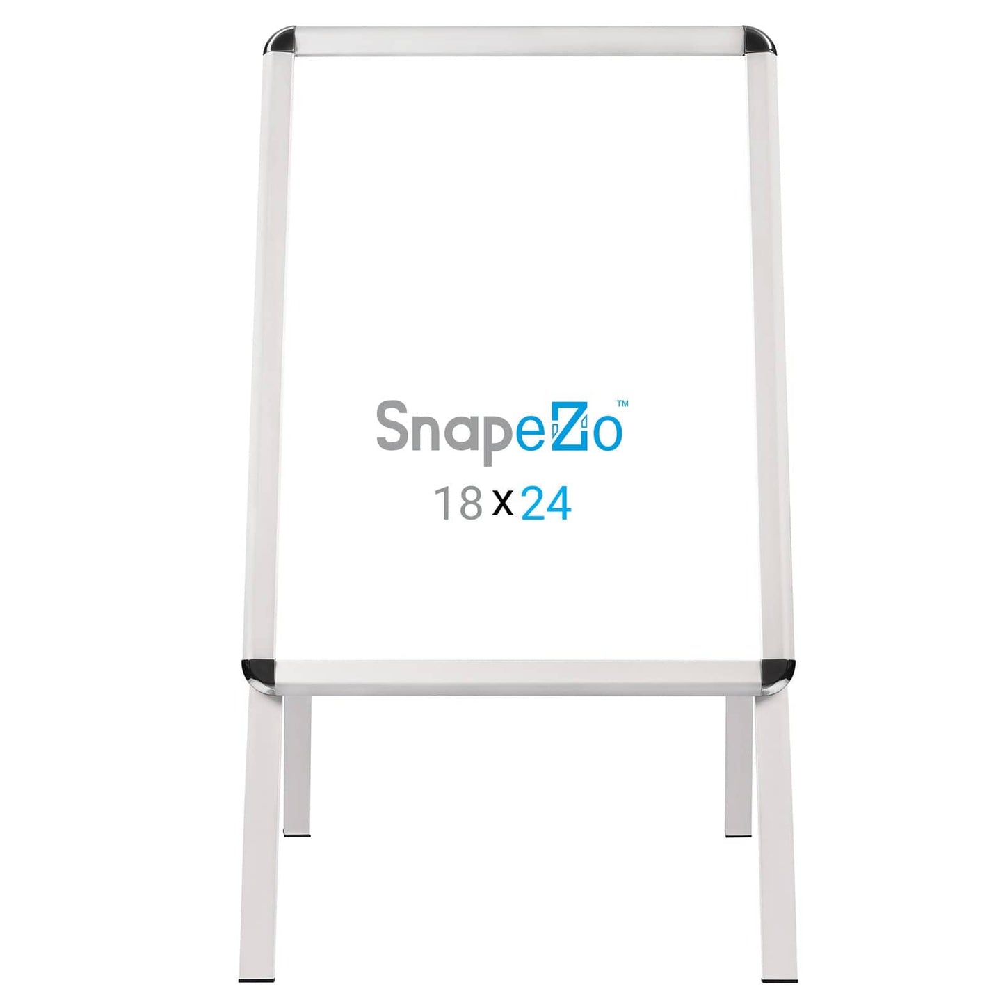 18x24 Silver SnapeZo® Sidewalk Sign - 1.25" Profile - Snap Frames Direct