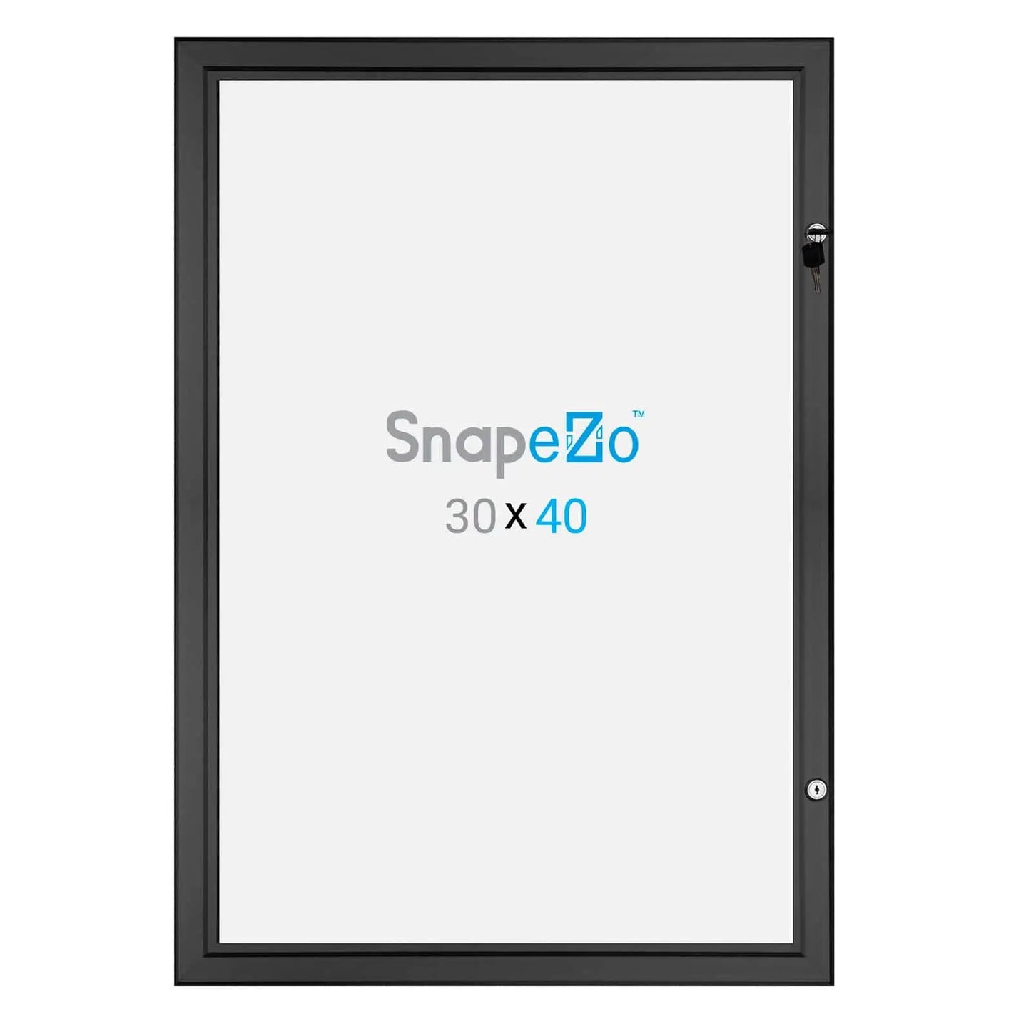 30x40 Black SnapeZo® Poster Case - 1.77" Profile - Snap Frames Direct