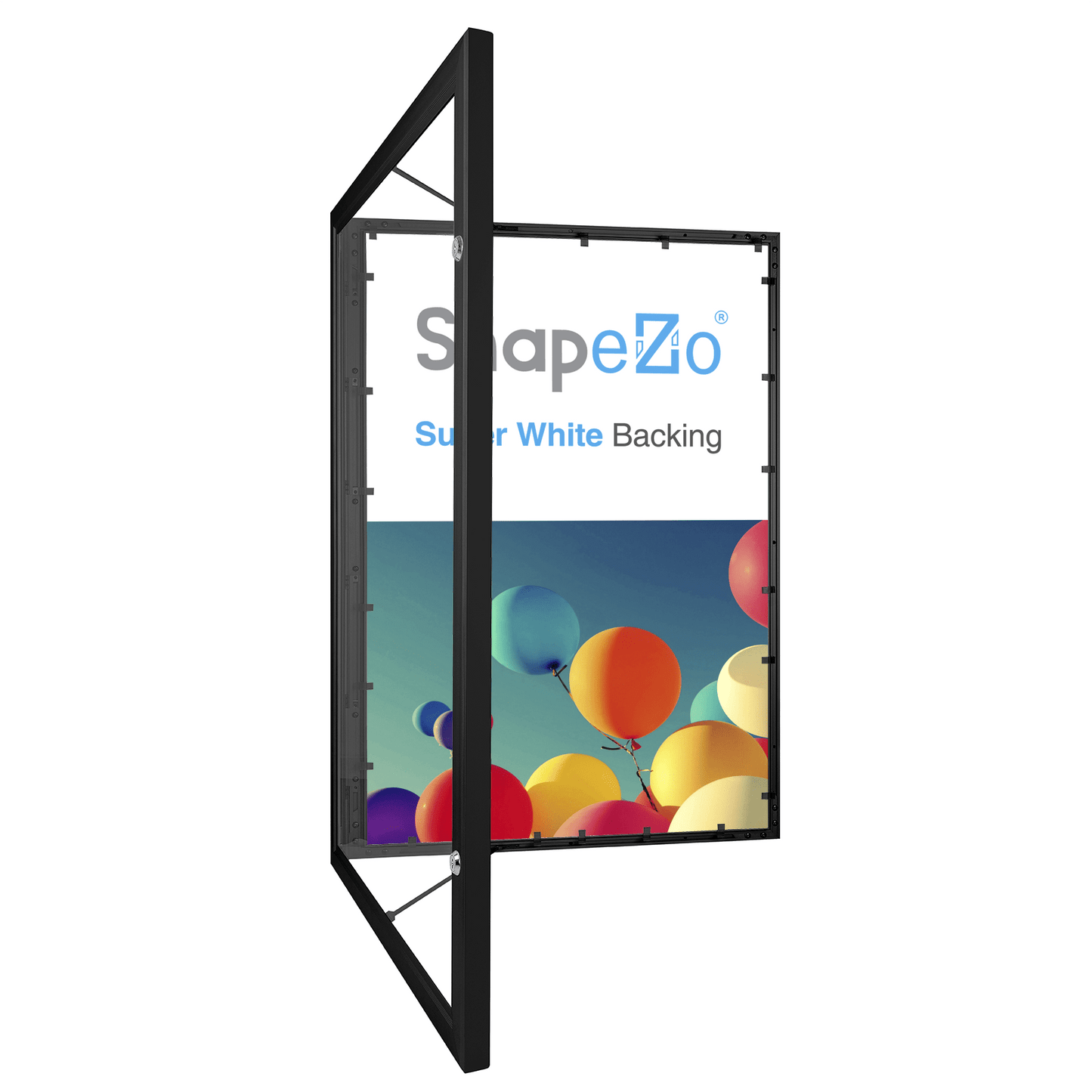 24x36 Black SnapeZo® Poster Case - 1.77" Profile - Snap Frames Direct