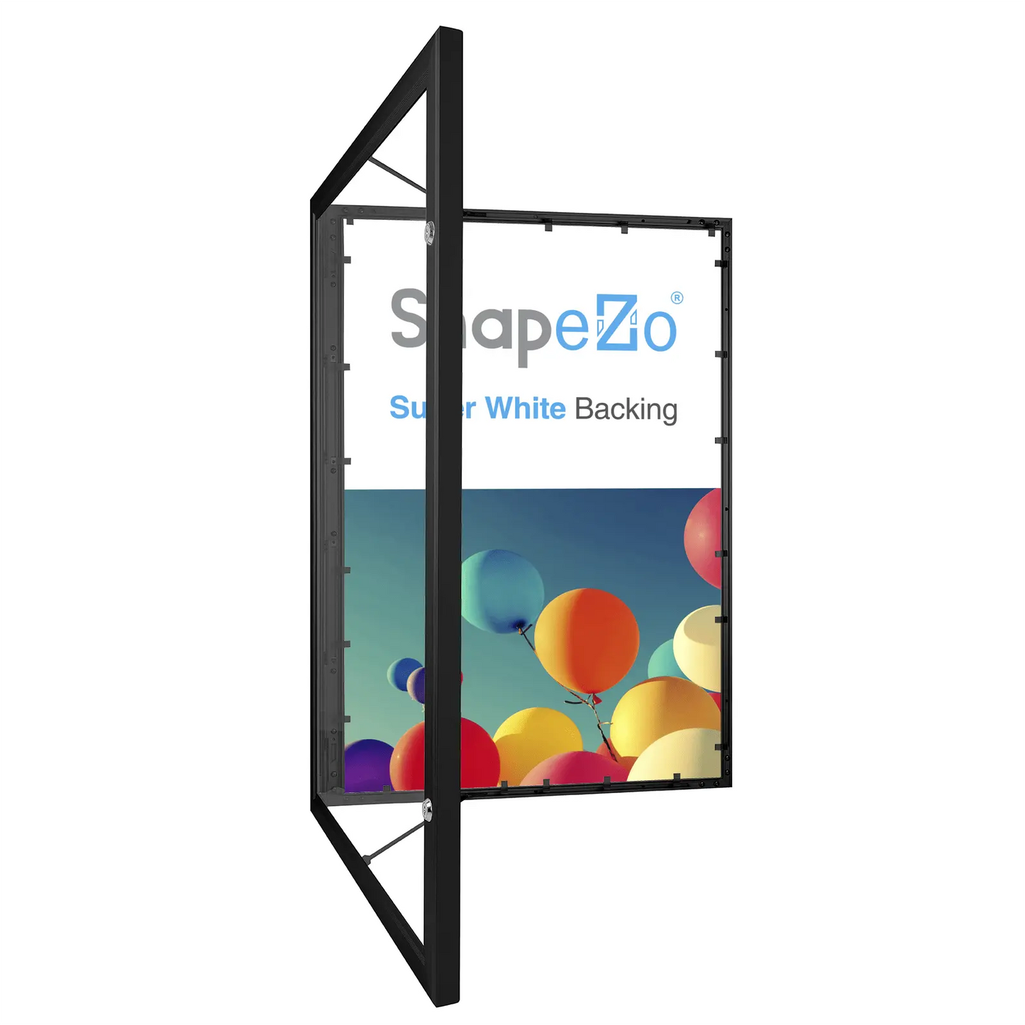 27x40 Black SnapeZo® Poster Case - 1.77" Profile - Snap Frames Direct