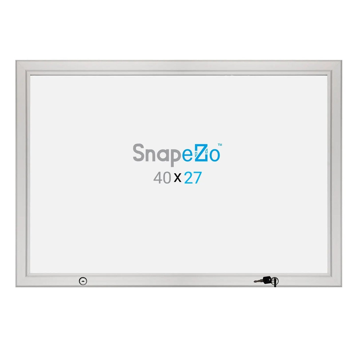 27x40 Silver SnapeZo® Poster Case - 1.77" Profile - Snap Frames Direct