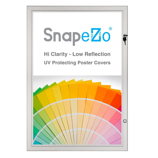 27x41 Silver SnapeZo® Poster Case - 1.77" Profile - Snap Frames Direct