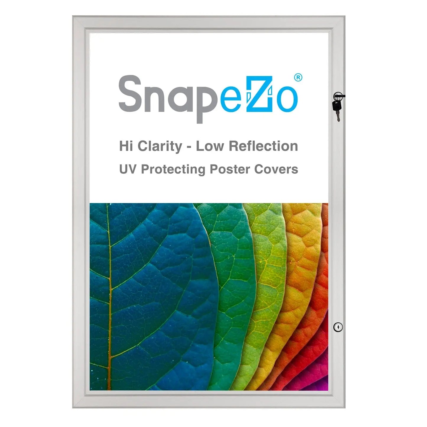 24x36 Silver SnapeZo® Poster Case - 1.77" Profile - Snap Frames Direct